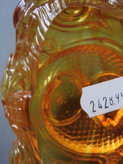 CHINA: Pressed glass fish molded in imitation...