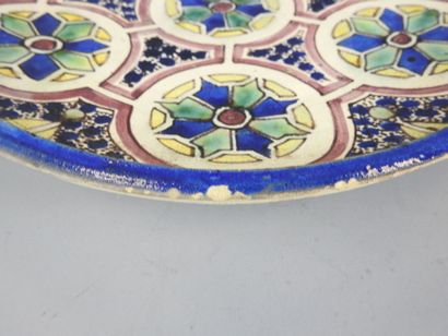 MAROC - FES : Plat « Ghotar » en faïence...