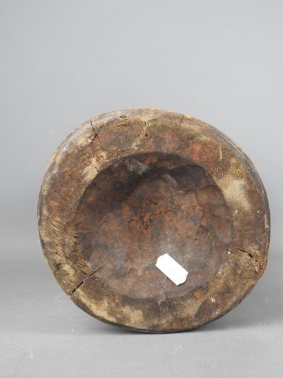 AFRICA: Bust of a man in wood with brown...
