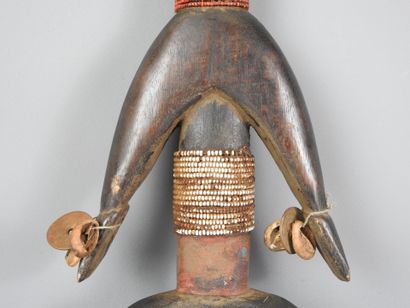 NAMJI - Cameroon: Wooden doll with brown...
