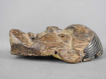 TERAIL, Nepal : Carved wooden dance mask....