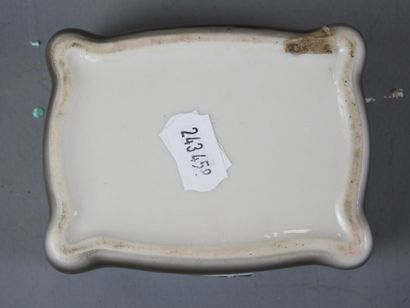 ASIA: Porcelain rectangular covered box with...