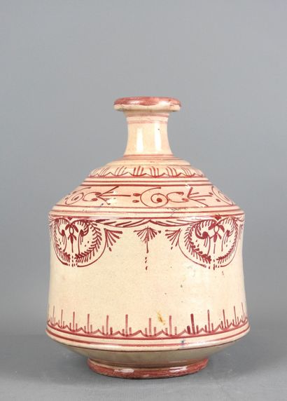 MAROC : Ancien vase SAFI en faïence à décor...