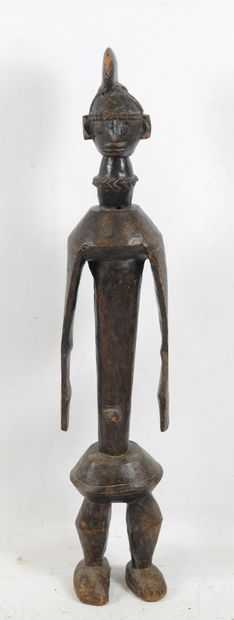 MUMUYE - Nigeria : Bois patine brune. Statue...