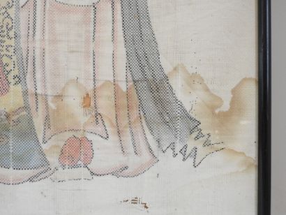 CHINA: couple of dignitaries. Two painted...