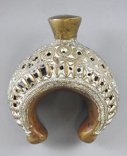 BAMOUN: Old copper alloy bracelet with openwork...