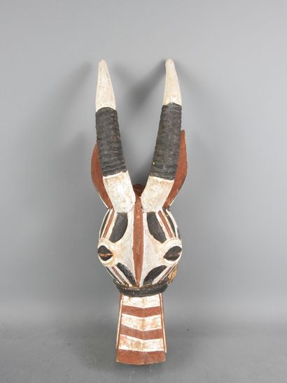BURKINA FASO: Three polychromed hardwood...