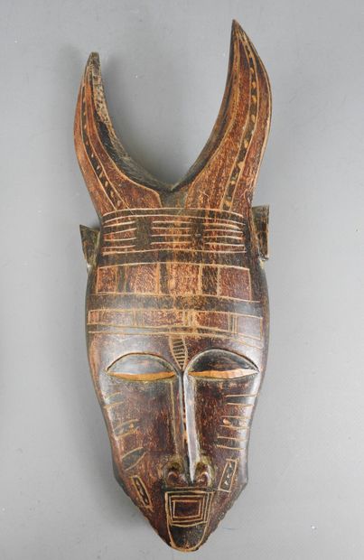 COTE D'IVOIRE (Baoulé) : Deux masques en...
