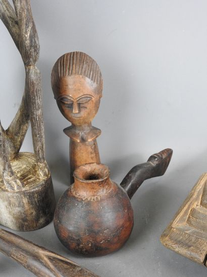 AFRICA: Large lot of wood carvings including...