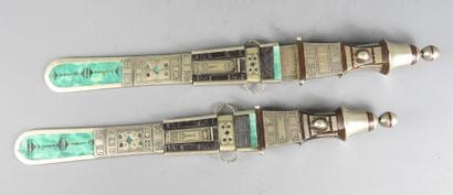 TOUAREG: Pair of father and son daggers....