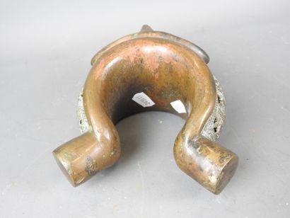 BAMOUN: Copper alloy bracelet with openwork...