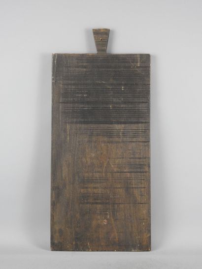 TIBET: Large xylographic plate used to print...