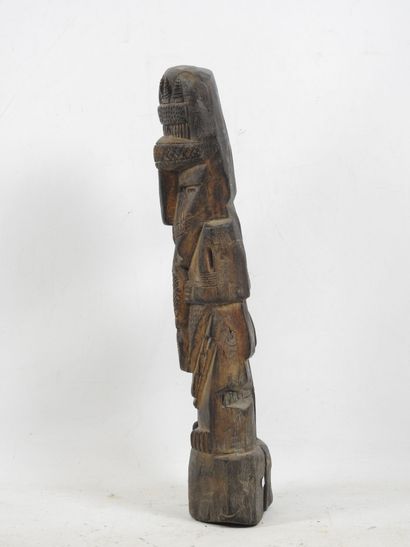 SOUTH AMERICA: Musician, wood sculpture....