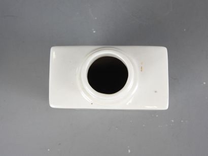 CHINA: Rectangular porcelain tea-bottle decorated...