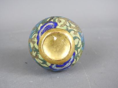 CHINA: Pair of small cloisonné enamel bottle...