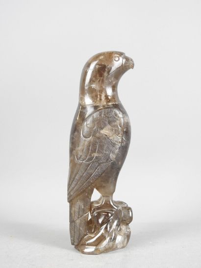 CHINA: Rock crystal bird. Head detached,...