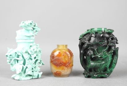 ASIA: Double glass snuffbox decorated with...