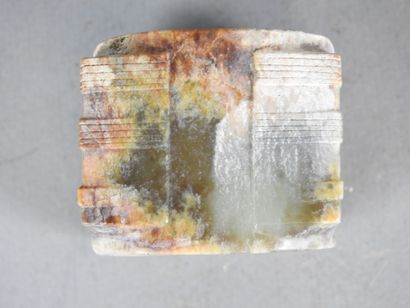 CHINA: Veined carved stone napkin ring Diam...