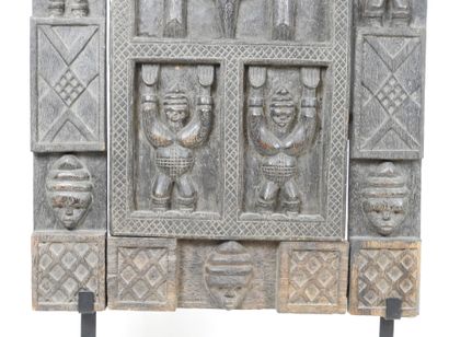 GABON - Fang people: Framed door in dark...