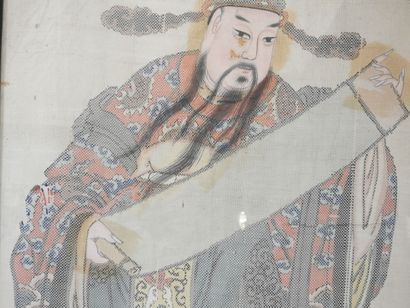CHINA: couple of dignitaries. Two painted...