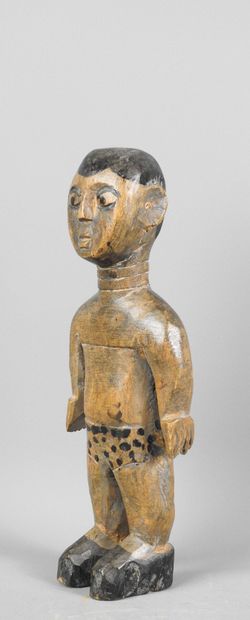 EWE - Togo : Figure de jumelle Venavi. Bois...