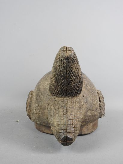 Baule Ivory Coast. Dance mask featuring a...