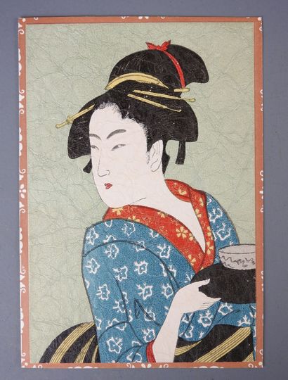 JAPAN : Profile of a woman. Print. Sight...