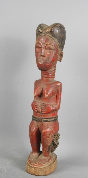 BAOULE Ivory Coast: Hardwood painted red...