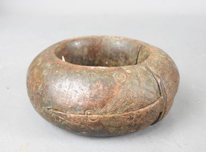 AFRICA: Slave or coin bracelet in bronze...