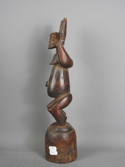 CONGO: Wooden statuette of a standing figure...