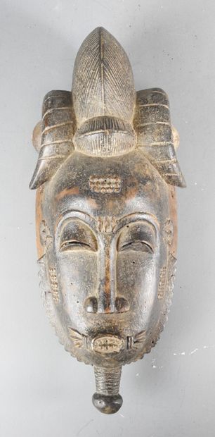 Baule Ivory Coast: Portrait mask showing...