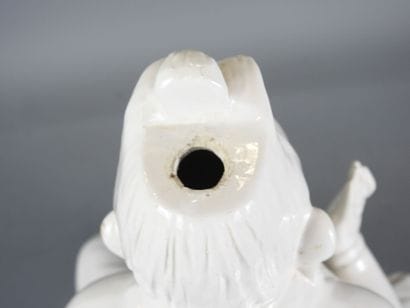 Statue de bouddha en porcelaine blanc de...