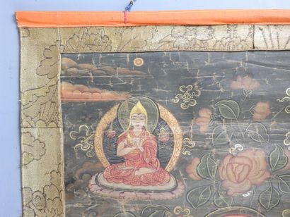 TIBET: Tangka - tempera depicting Avalokiteshvara....