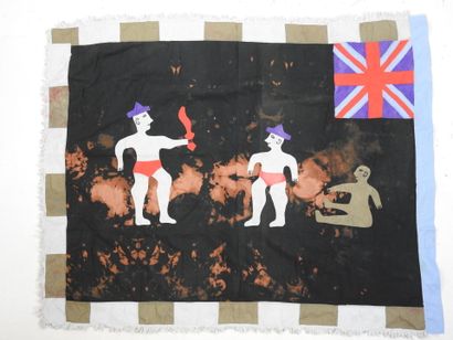 FANTI, Ghana. 
Textile, decorated with applied...