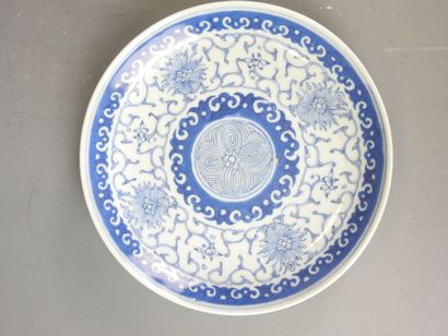 CHINE : Deux petites assiettes et une coupelle...