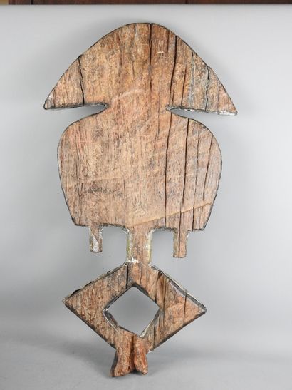 KOTA (style), Gabon : Bois et cuivre. Statue...