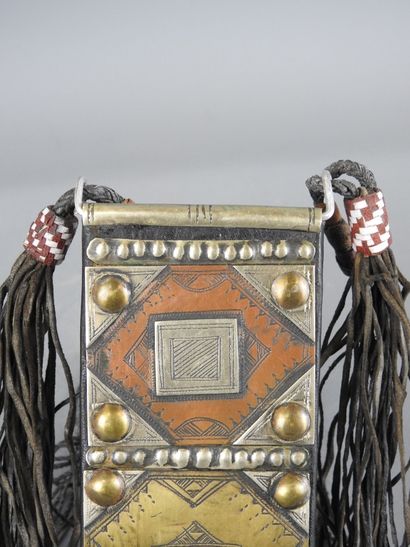 TOUAREG: Rectangular talisman in copper,...