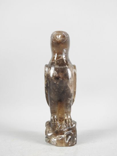 CHINA: Rock crystal bird. Head detached,...