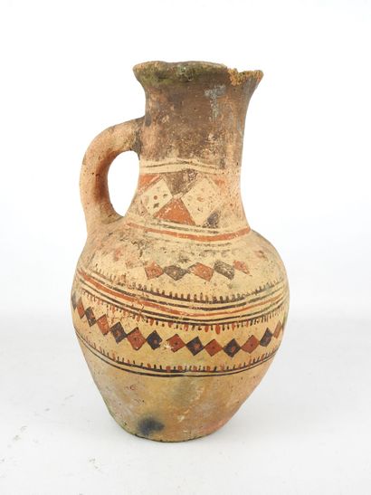 KABYLIE - Algeria: Earthenware jar with one...
