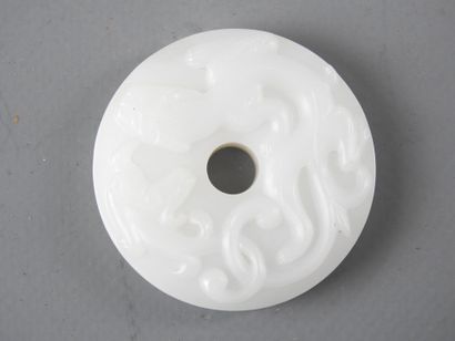 CHINA: Jade bi disc. Diam. 6 cm