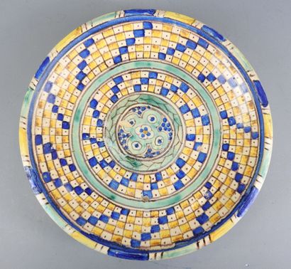 MAROC - FES : Petit plat circulaire « Ghotar...