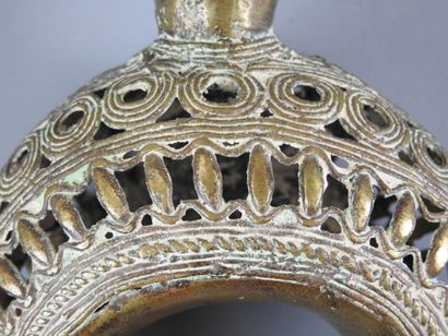 BAMOUN: Old copper alloy bracelet with openwork...