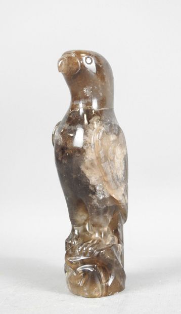 CHINA: Rock crystal bird. Head detached,...