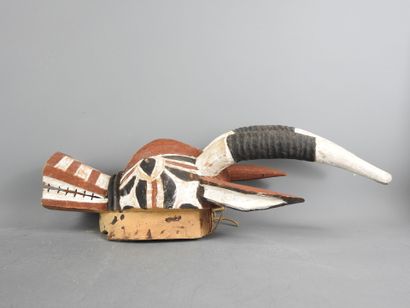 BURKINA FASO: Three polychromed hardwood...