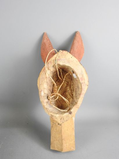 BURKINA FASO: Three polychromed hardwood...