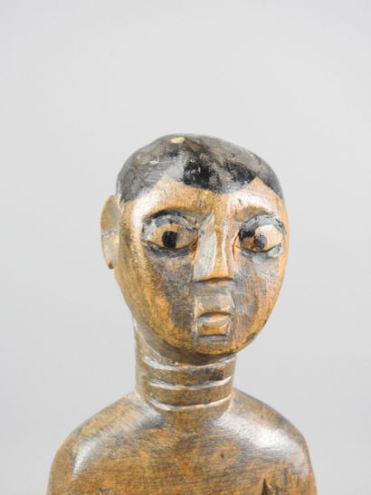 EWE - Togo : Figure de jumelle Venavi. Bois...