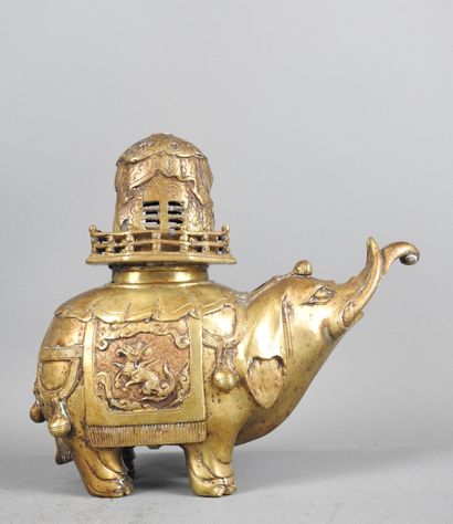 ASIE du SUD EST : Brûle parfum en bronze...
