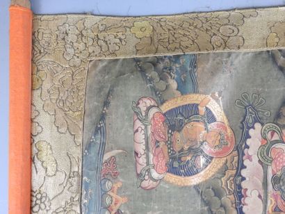 TIBET: Tangka - tempera depicting Avalokiteshvara....