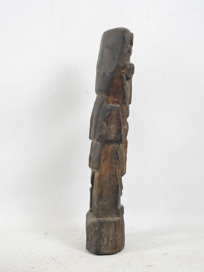 SOUTH AMERICA: Musician, wood sculpture....