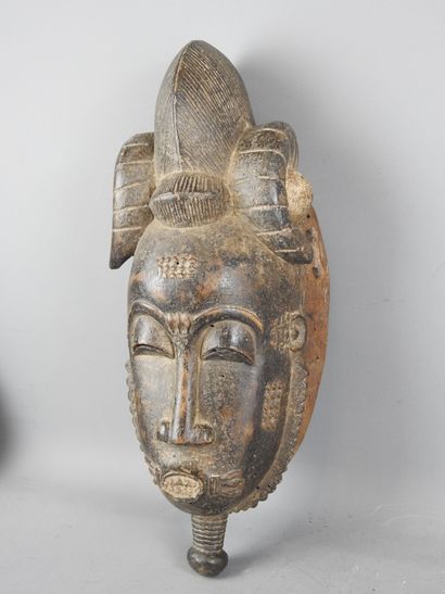 Baule Ivory Coast: Portrait mask showing...